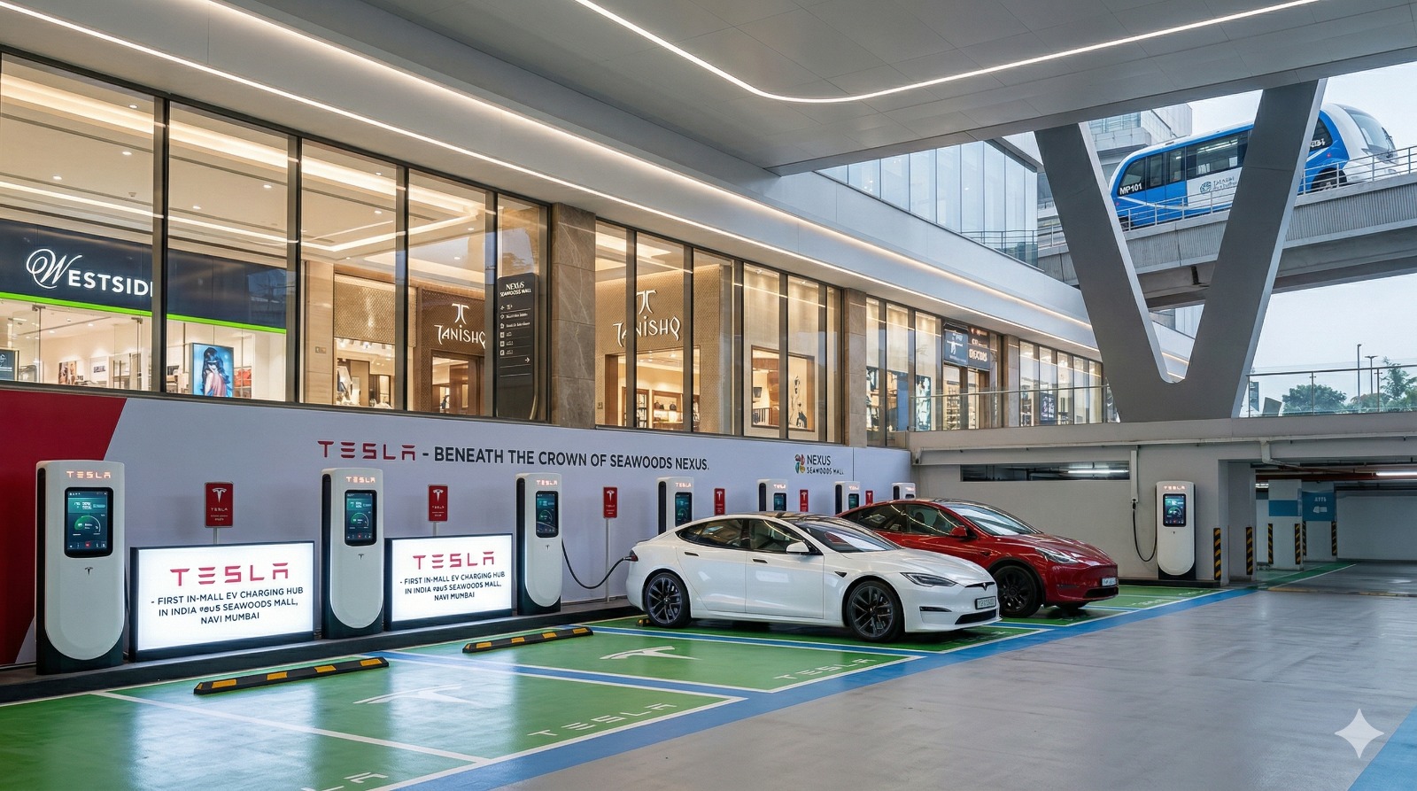 Mumbai News: Elon Musk’s Tesla Launches First In-Mall EV Charging Hub In India At Nexus Seawoods Mall