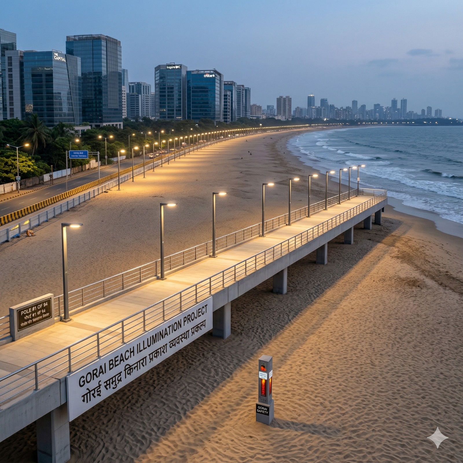 Mumbai News: Gorai Beach Finally Illuminated With 94 Lights, Ending Years Of Darkness & Boosting Safety