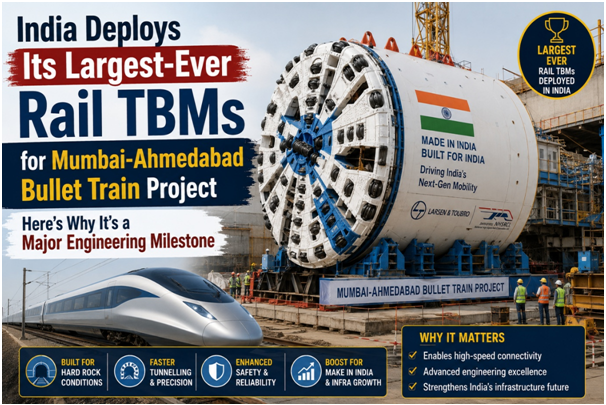 India Deploys Its Largest-Ever Rail TBMs for Mumbai-Ahmedabad Bullet Train Project - Here’s Why It’s a Major Engineering Milestone