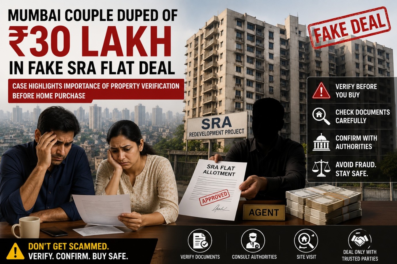 Mumbai Couple Duped of ₹30 Lakh in Fake SRA Flat Deal; Case Highlights Importance of Property Verification Before Home Purchase