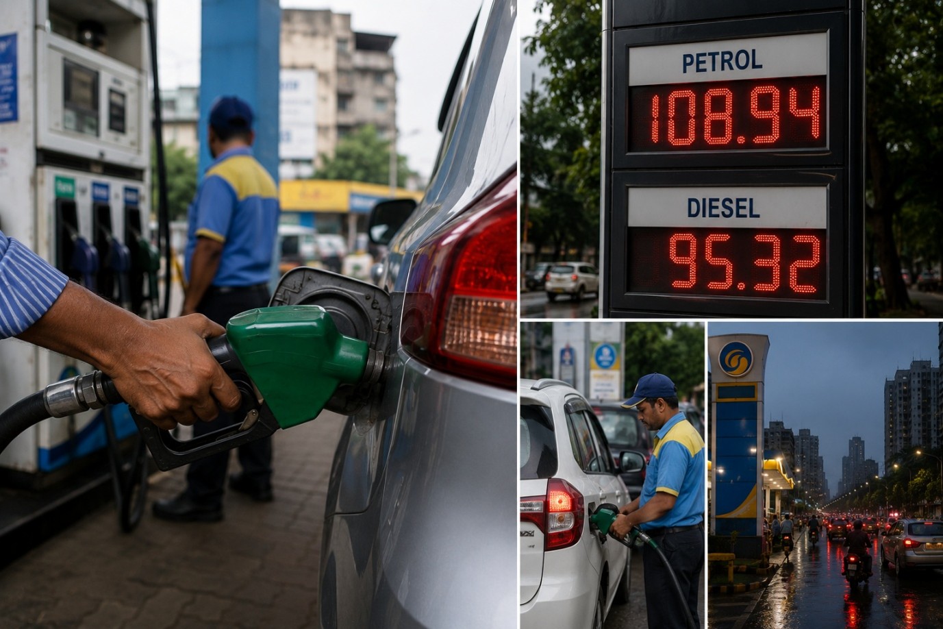 Fuel Prices Surge Again in Mumbai as Petrol Nears ₹109/Litre and Diesel Crosses ₹95 After Third Hike in 10 Days