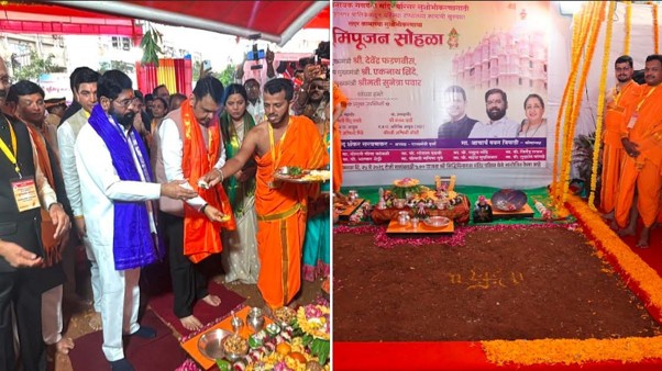 CM Devendra Fadnavis and Deputy CM Eknath Shinde Perform Bhoomi Pujan for Grand Redevelopment of Siddhivinayak Temple Precinct