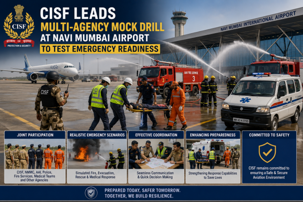 CISF Leads Multi-Agency Mock Drill At Navi Mumbai Airport To Test Emergency Readiness