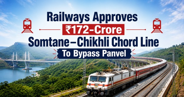 Indian Railways Clears ₹172-Crore Somtane - Chikhli Rail Link, Freight Trains to Skip Panvel and Save 110 Minutes