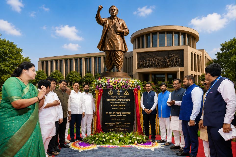 Fadnavis Launches 305 Crore Annabhau Sathe Memorial