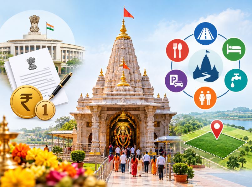 Koradi Temple Gets 30-Year Land Lease at Re 1